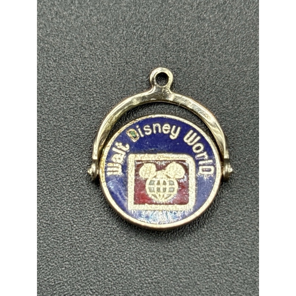 Vintage Sterling Silver Walt Disney Spinner Charm 925 D15